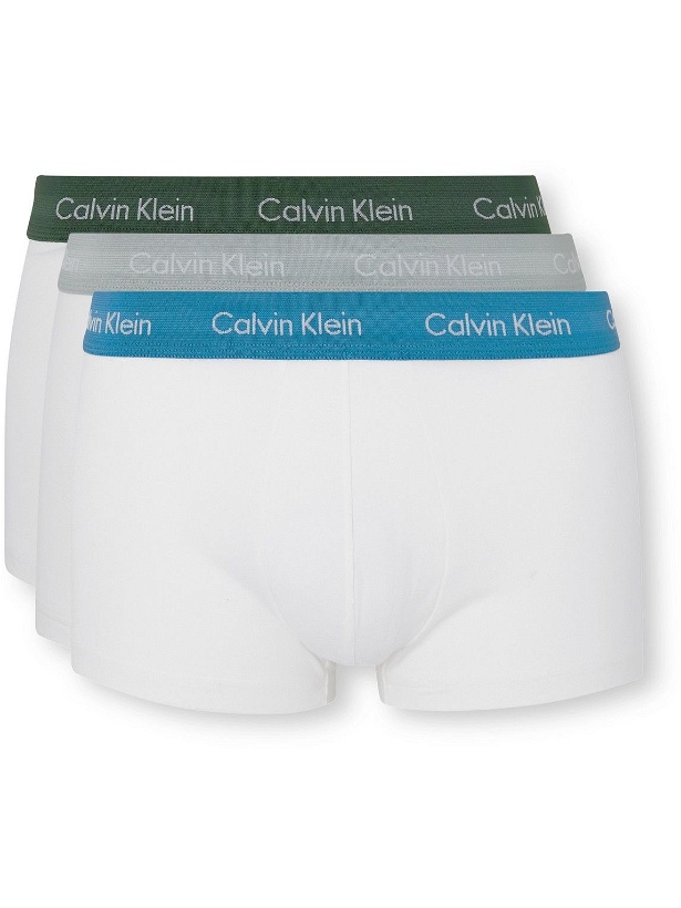 Photo: Calvin Klein Underwear - Three-Pack Stretch-Cotton Boxer Briefs - White