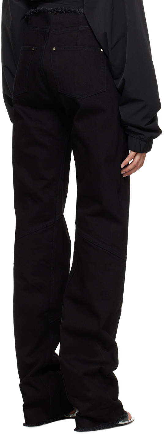 Jade Cropper Black Raw Hem Jeans