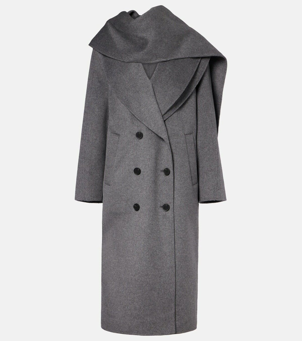 Róhe Scarf-detail wool and cashmere coat