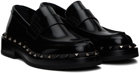 Valentino Garavani Black Rockstud M-Way Loafers