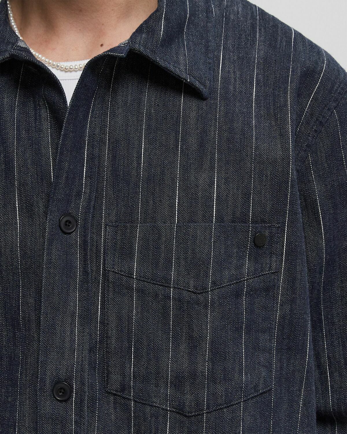 CLOSED GARAGE SHIRT Blue Mens Overshirt