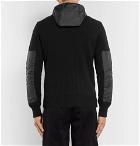 Moncler Grenoble - Panelled Merino Wool-Blend Hooded Jacket - Black