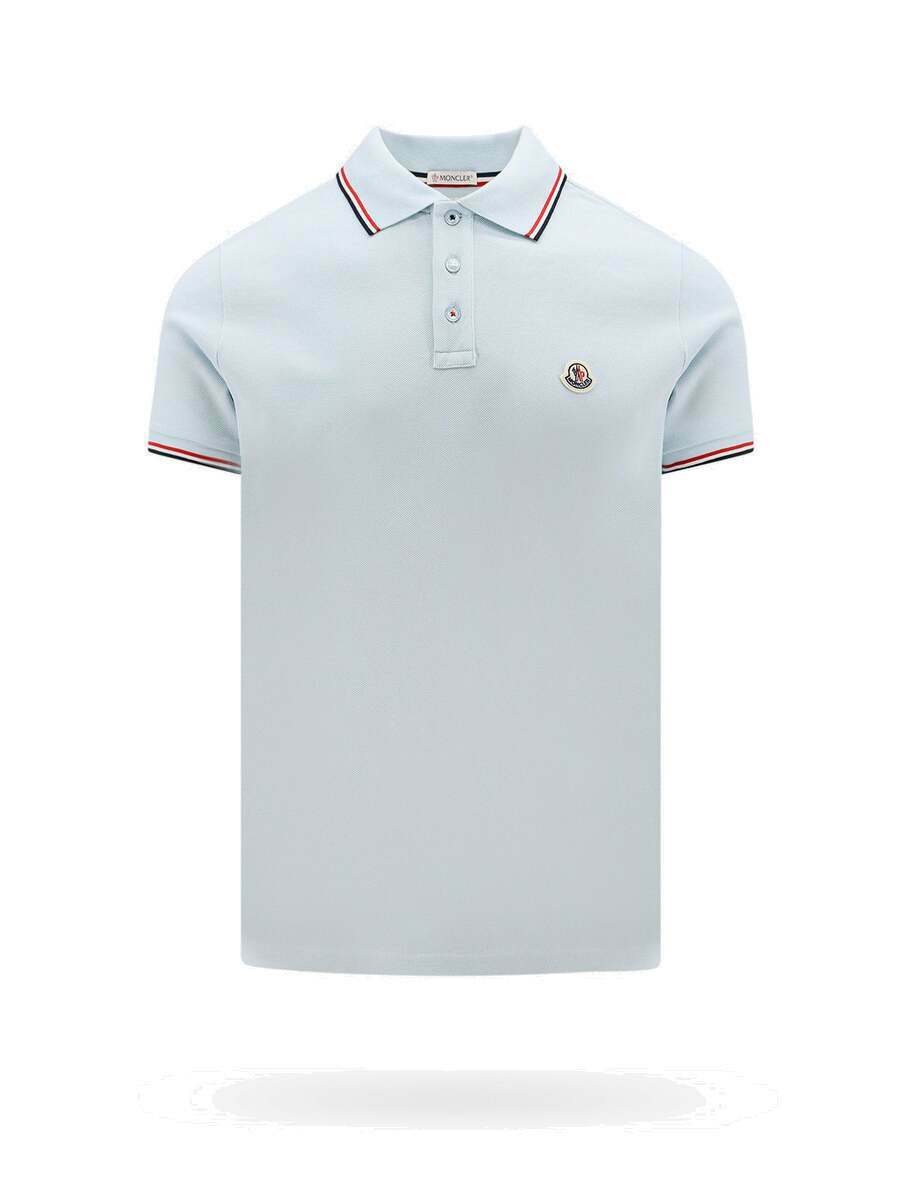 Moncler Polo Shirt Blue Mens Moncler