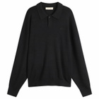 Fear of God ESSENTIALS Men's Signature 90s Knit Polo in Vintage Black