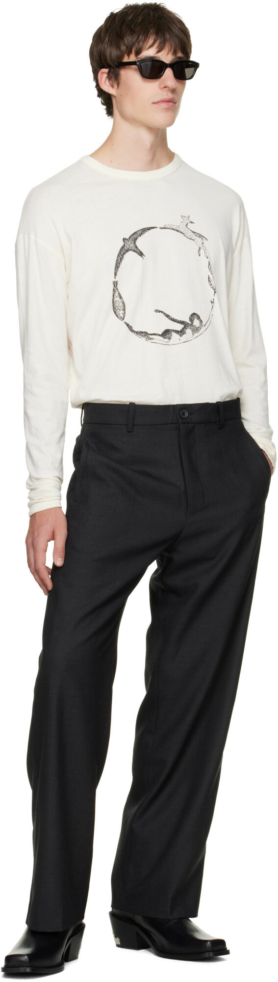 BLUEMARBLE Gray Relaxed Tailored Trousers