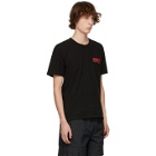 EDEN power corp Black and Red Recycled Cotton Logo T-Shirt