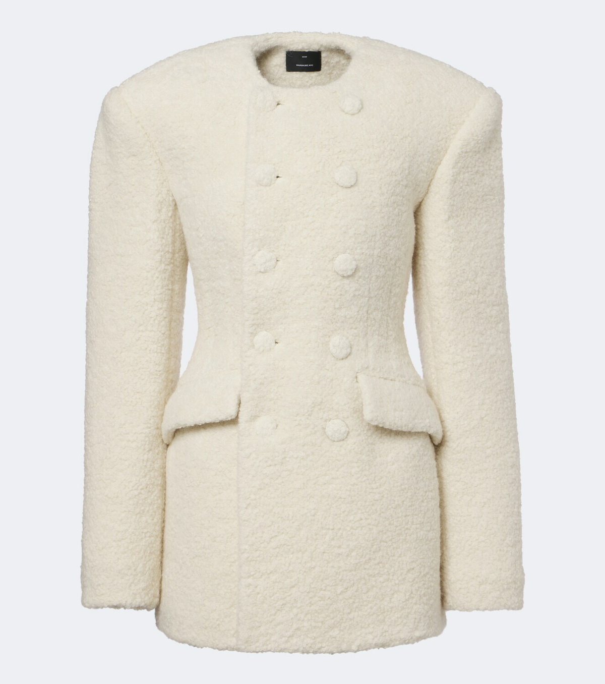Wardrobe.NYC Alpaca and wool-blend bouclé blazer dress