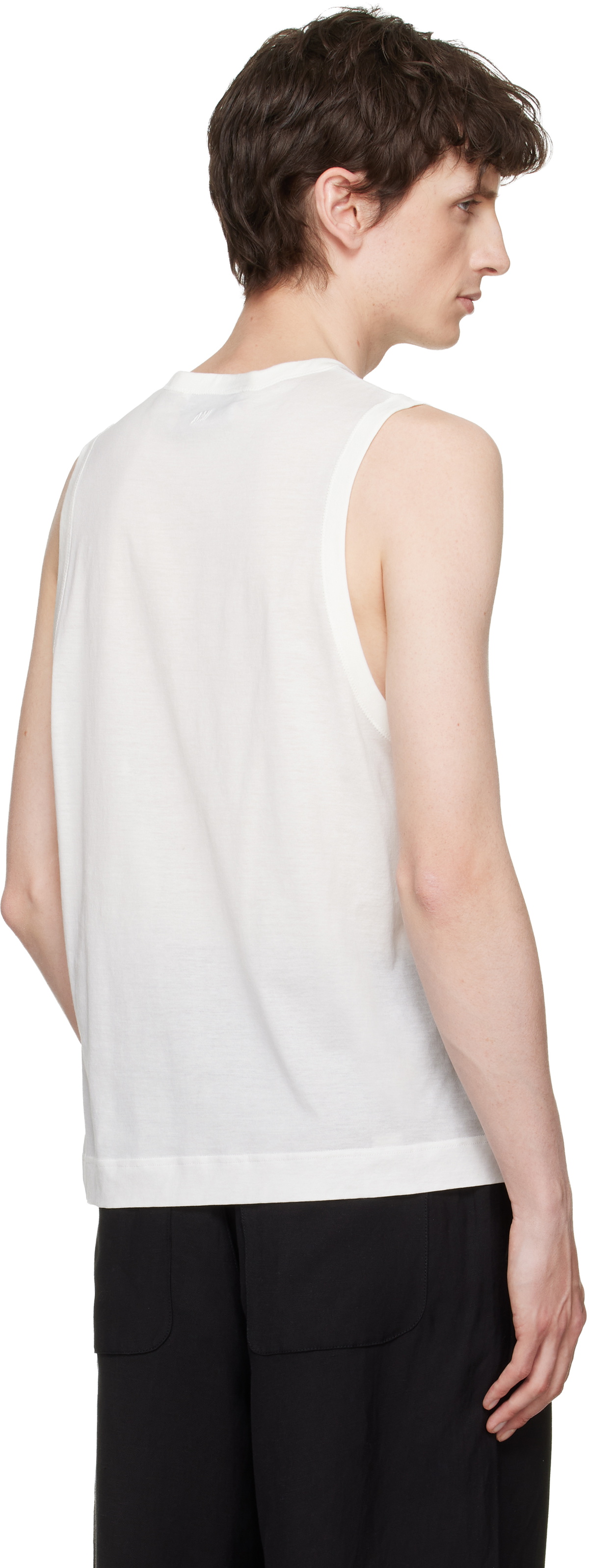 AMI Paris Off-White 'Ami de Coeur' Classic Fit Tank Top