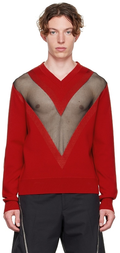 Photo: Alexander McQueen Red Wool Sweater