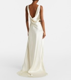 Róhe Bridal draped satin gown