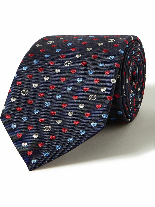 Photo: GUCCI - 7cm Logo-Jacquard Silk Tie