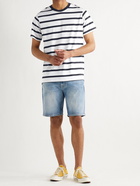 NN07 - Aspen Striped Cotton and Modal-Blend Jersey T-Shirt - Blue