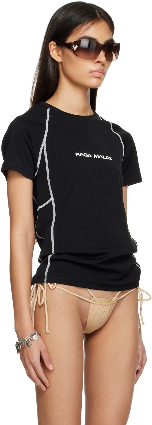 Raga Malak Black Raglan T-Shirt