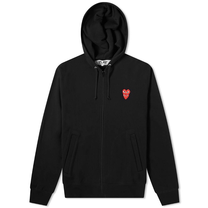Photo: Comme des Garcons Play Overlapping Heart Zip Hoody