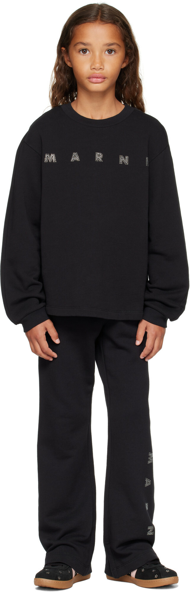 Marni Kids Black Logo Sweatshirt