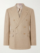 Ralph Lauren Purple label - Double-Breasted Linen, Cotton and Silk-Blend Suit Jacket - Neutrals
