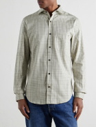 Purdey - Logo-Embroidered Checked Cotton-Twill Shirt - Green