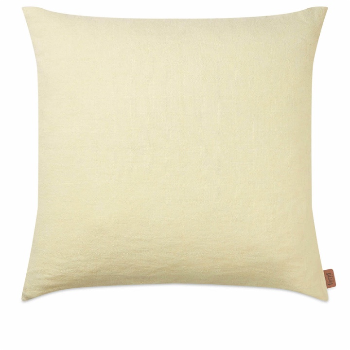 Photo: Ferm Living Heavy Linen Cushion in Lemon