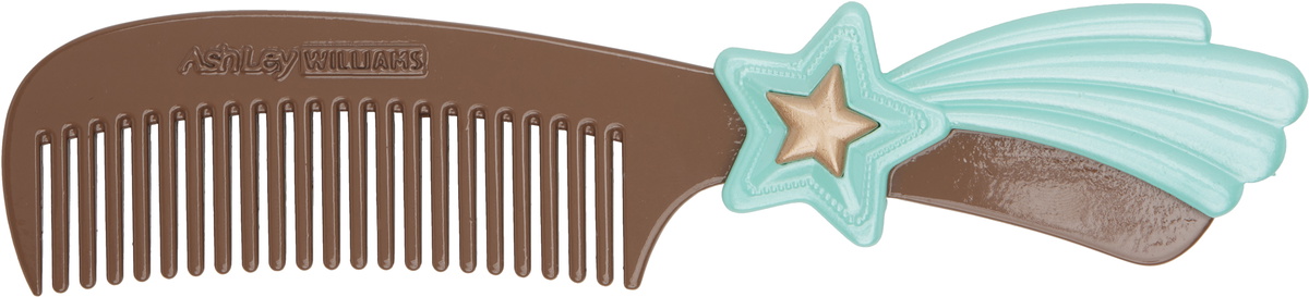 Ashley Williams Brown & Green Shooting Star Comb Hair Clip