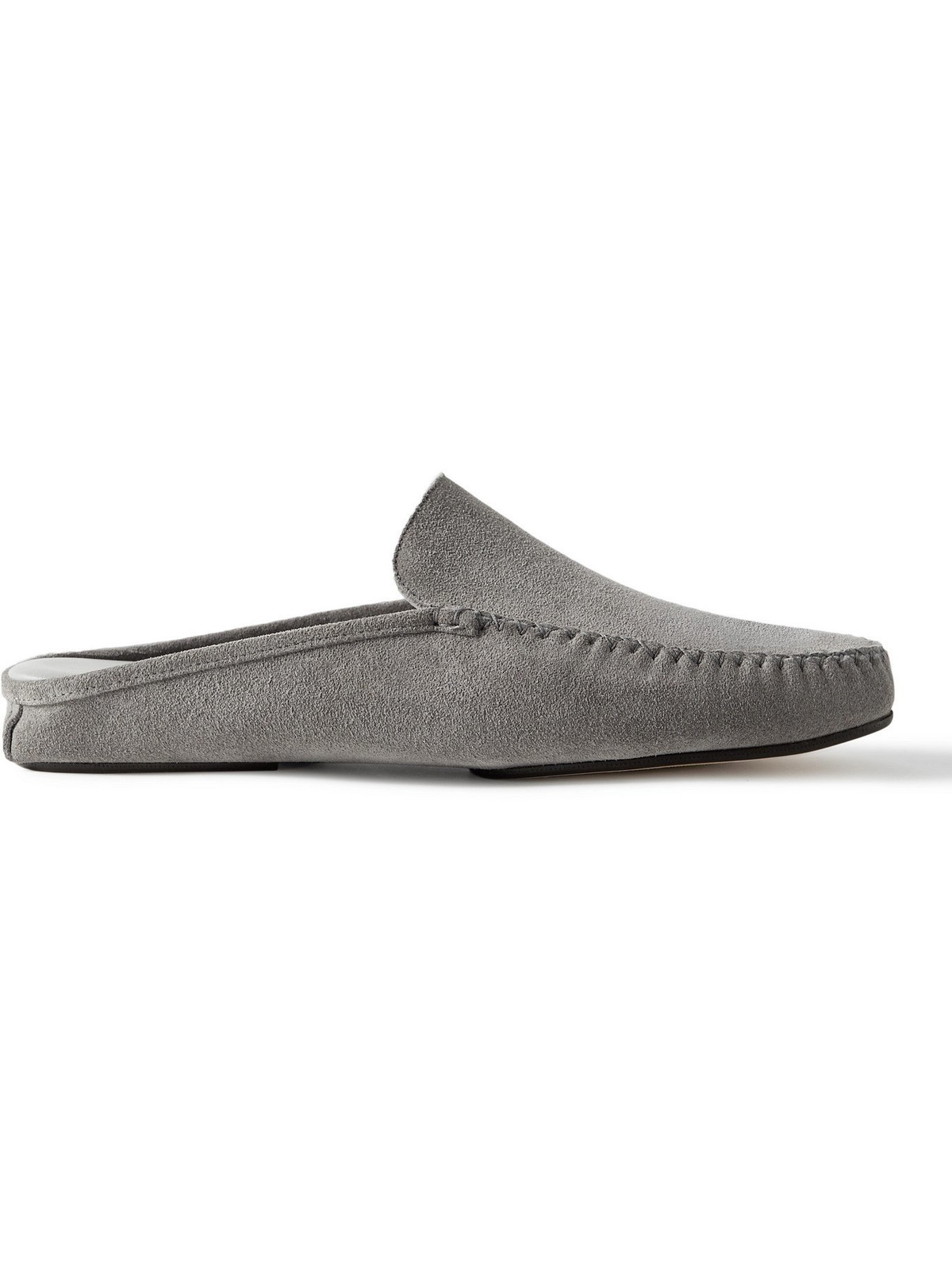 Manolo Blahnik Crawford Taupe Suede Slip-On Loafers MANOLO BLAHNIK Mario Woven Suede Loafers for Men | MR PORTER main image 2
