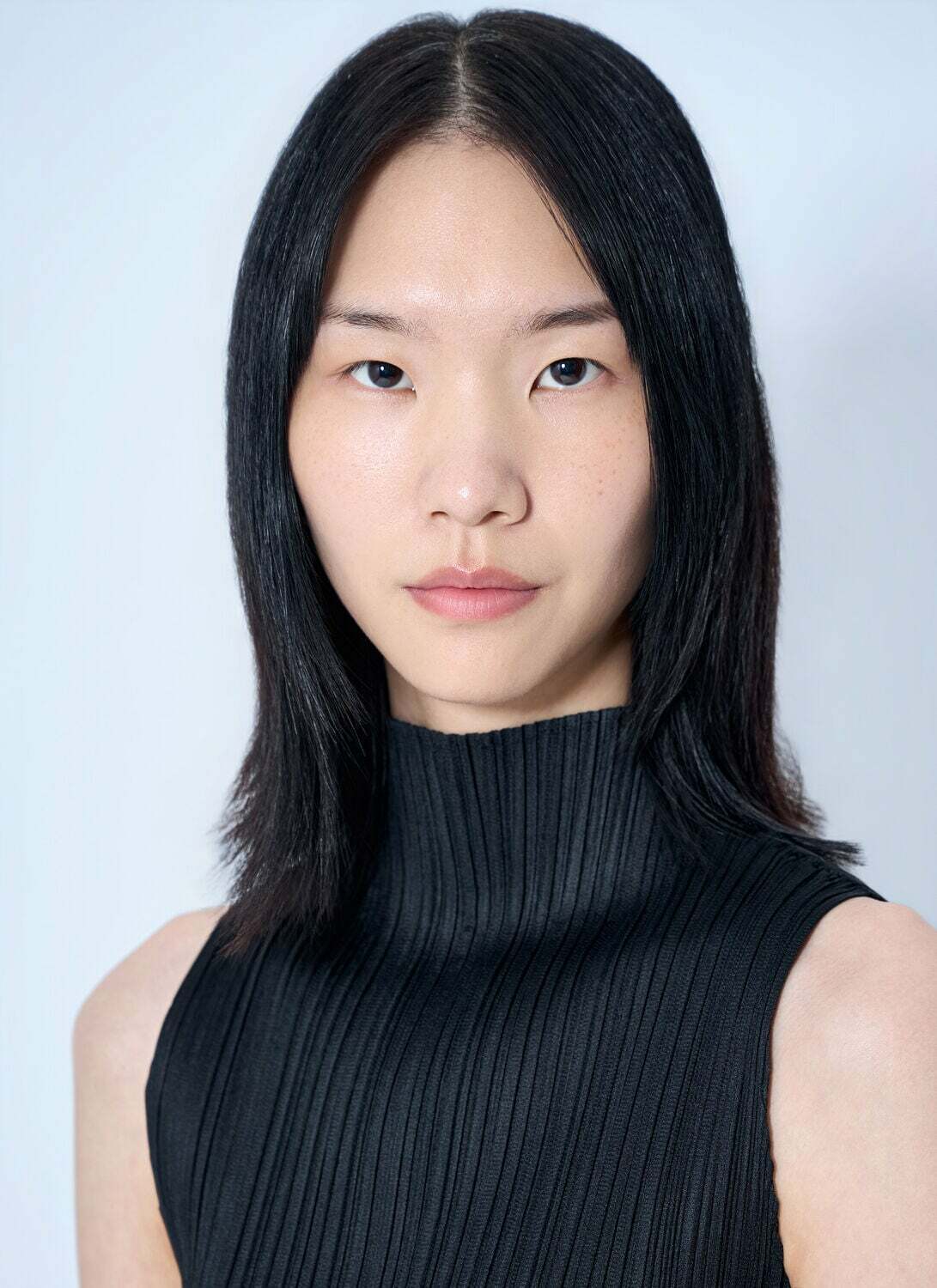 Pleats Please Issey Miyake Sleeveless Ribbed High-Neck Top