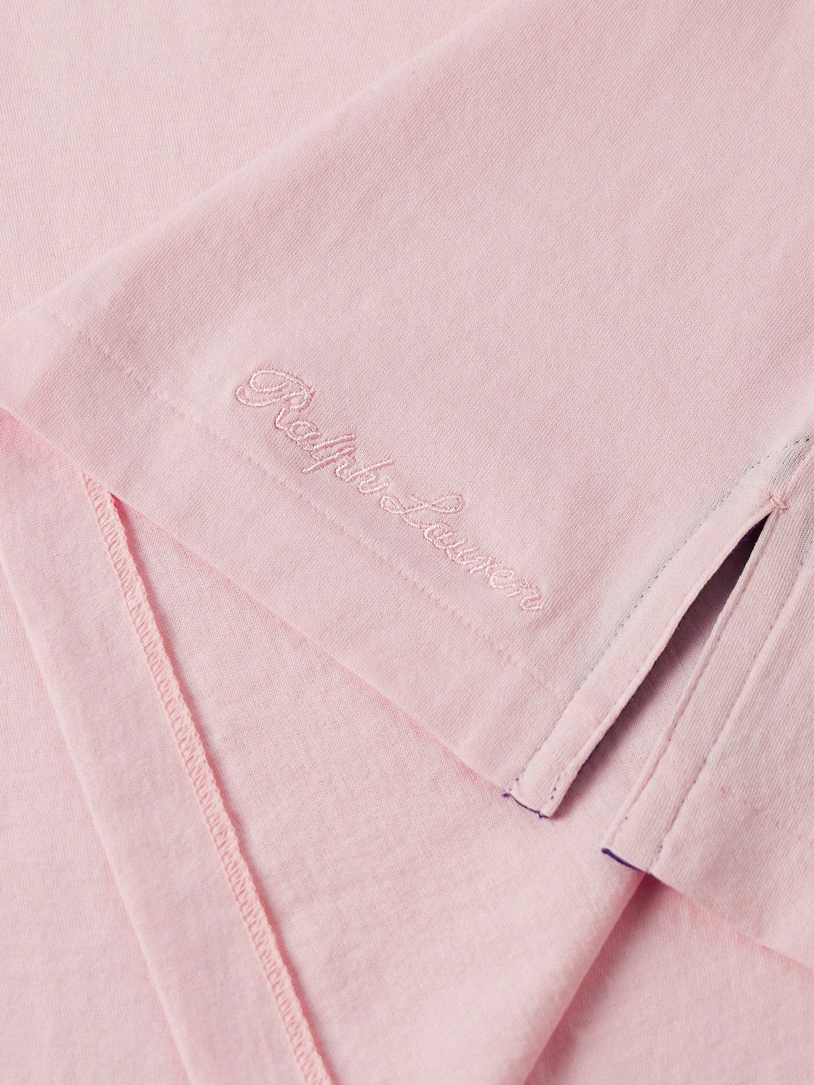 Ralph Lauren Purple label - Logo-Embroidered Cotton-Lisle T-Shirt - Pink