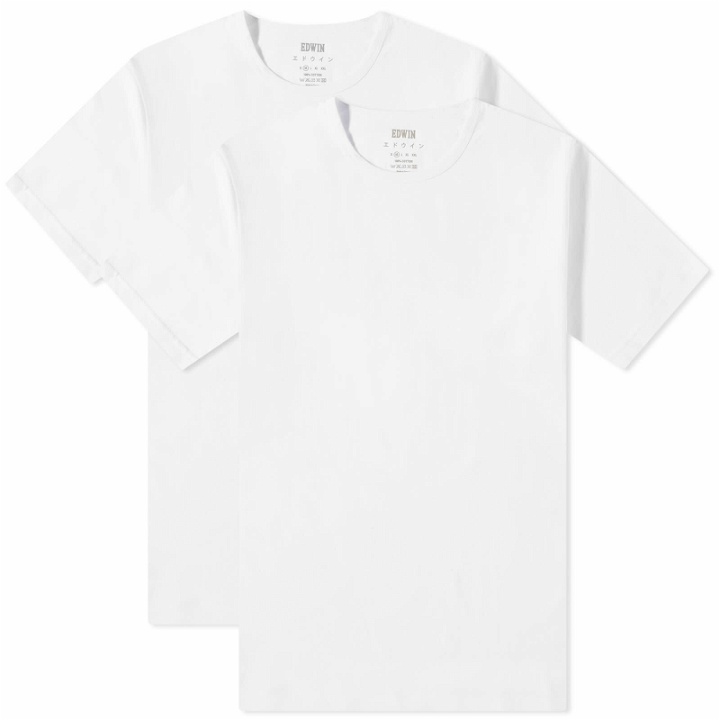 Photo: Edwin Men's Double Pack T-Shirt in White