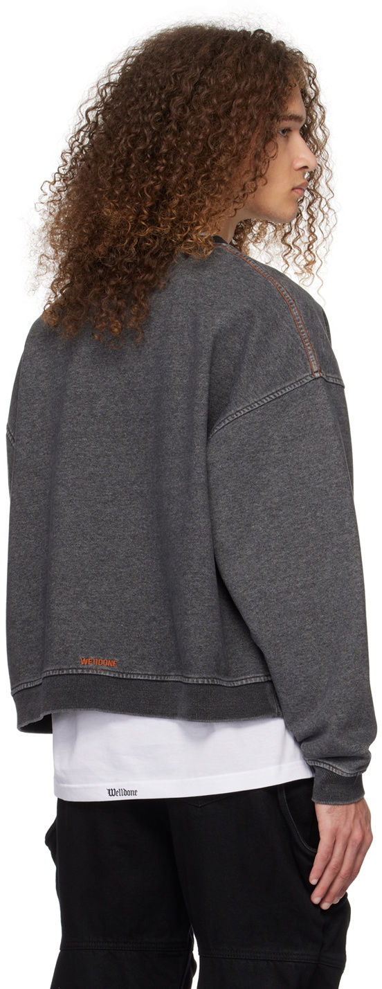 We11done Black Faded Sweatshirt