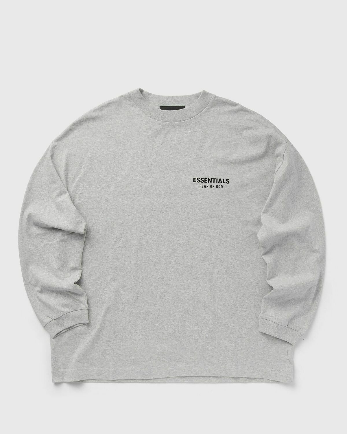 Fear Of God Essentials Jersey Long Sleeve T Shirt Grey Fear Of God 