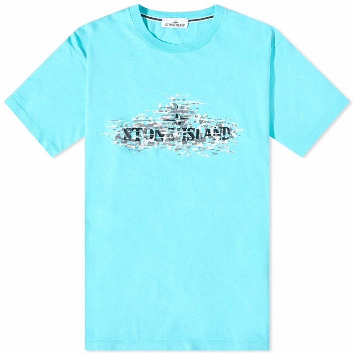 Photo: Stone Island Men's Institutional Two Graphic T-Shirt in Turquiose