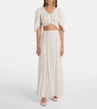 Chloé Jacquard silk-blend muslin crop top