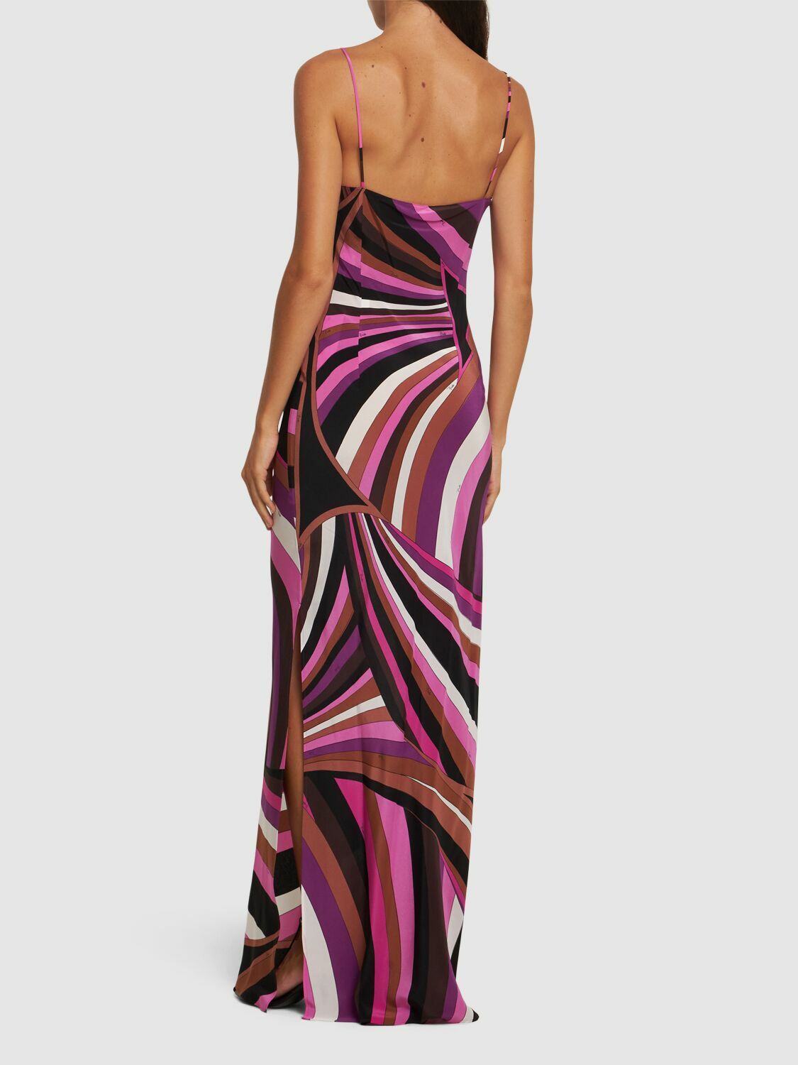 PUCCI Printed Crepe De Chine Long Dress