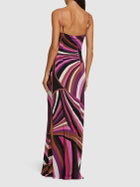 PUCCI Printed Crepe De Chine Long Dress