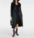 Burberry Kennington faux fur-trimmed trench coat