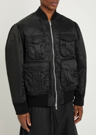 Simone Rocha Quilted Taffeta Bomber Jacket Black