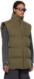 We11done Khaki Quilted Down Vest