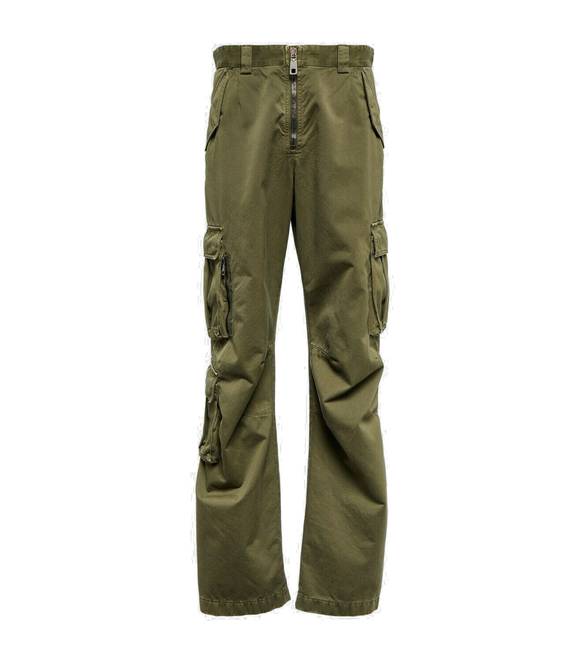 Dolce & Gabbana Black Cotton Skinny Dress Cargo Trouser Pants