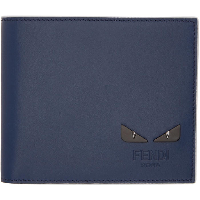 Photo: Fendi Blue Bag Bugs Bifold Wallet