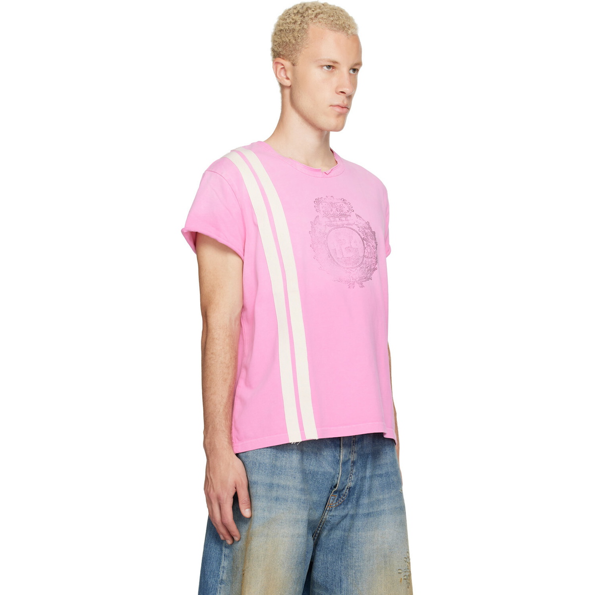 424 Pink Capped Thermal T-shirt