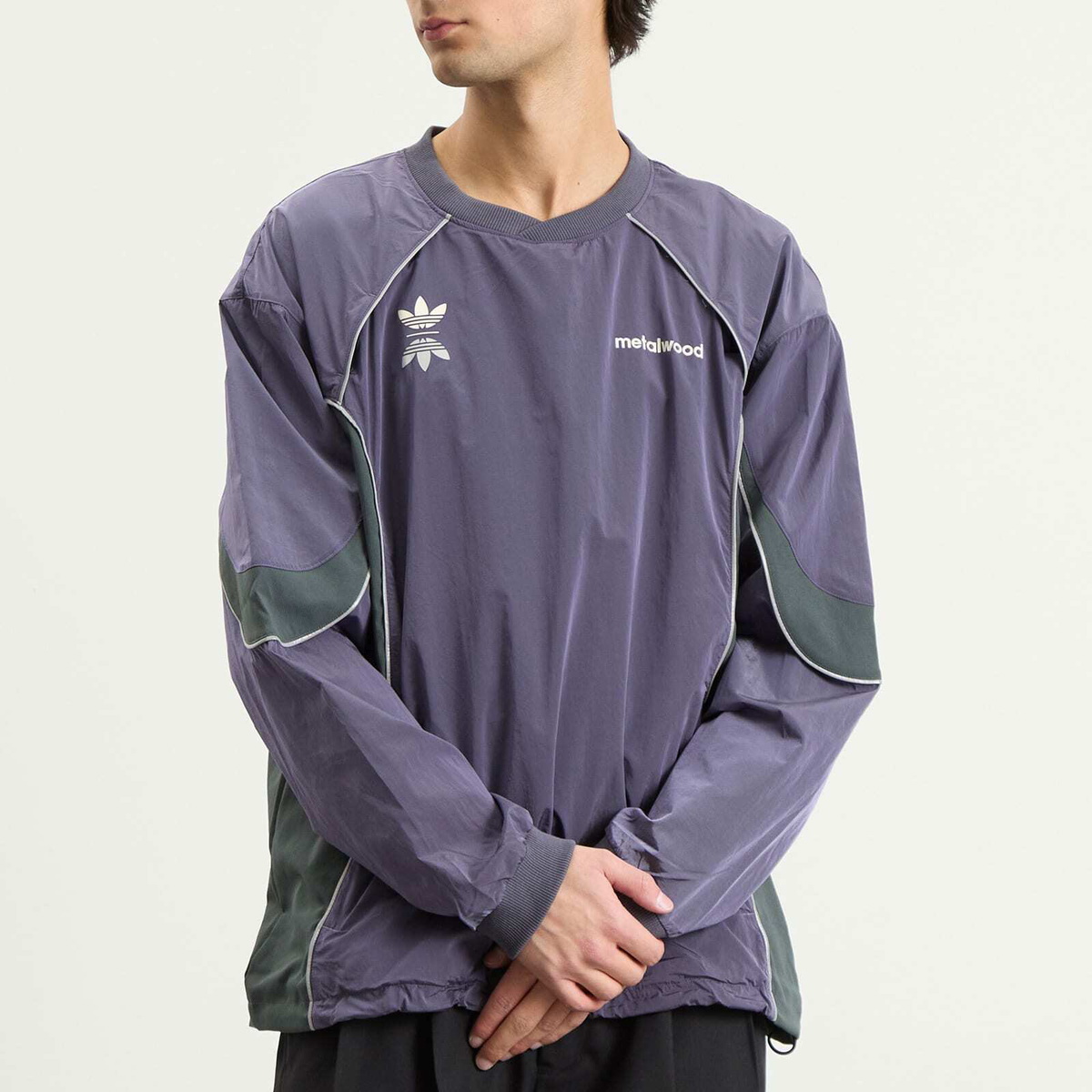 Adidas Men's x Metalwood Windbreaker Sweat in Preloved Purple
