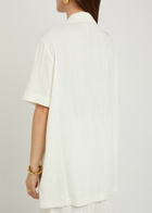 Delos Otto Textured Woven Shirt White