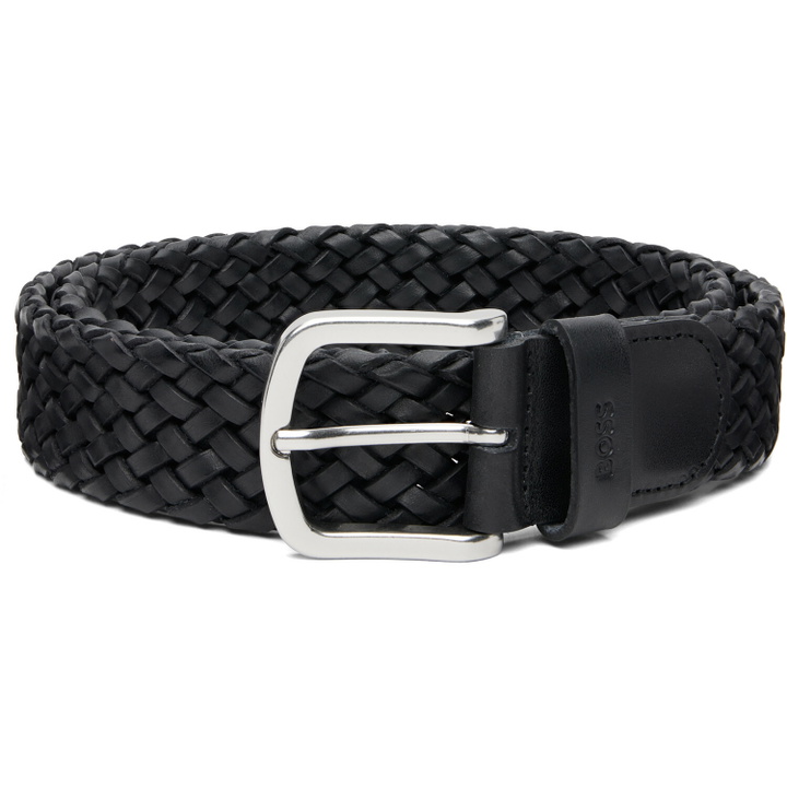 Photo: BOSS Black Woven Leather Belt