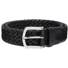BOSS Black Woven Leather Belt