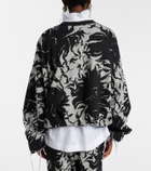 Dries Van Noten Draped floral cotton jersey sweatshirt