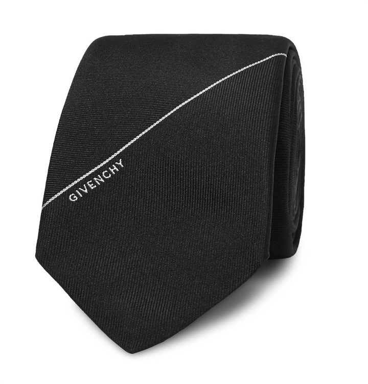 Photo: Givenchy - 6.5cm Embroidered Silk-Twill Tie - Black