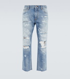 Dolce&Gabbana - Distressed mid-rise straight jeans