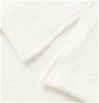 Camoshita - Skipper Camp-Collar Cotton-Terry Shirt - White