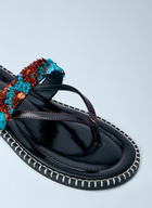 Dries Van Noten Embellished Whipstitched Leather Sandals