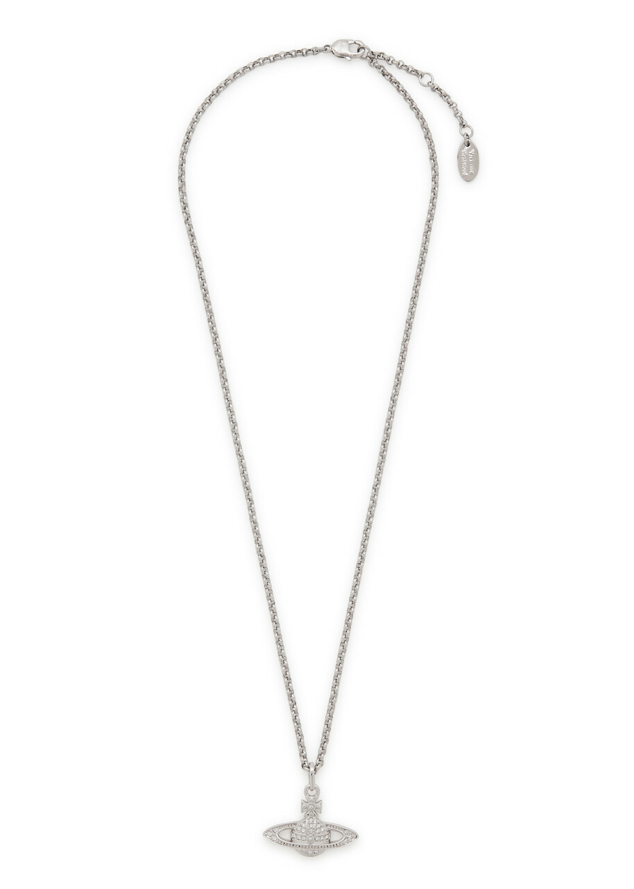 Vivienne Westwood Mini Bas Relief orb Necklace - Silver - One Size
