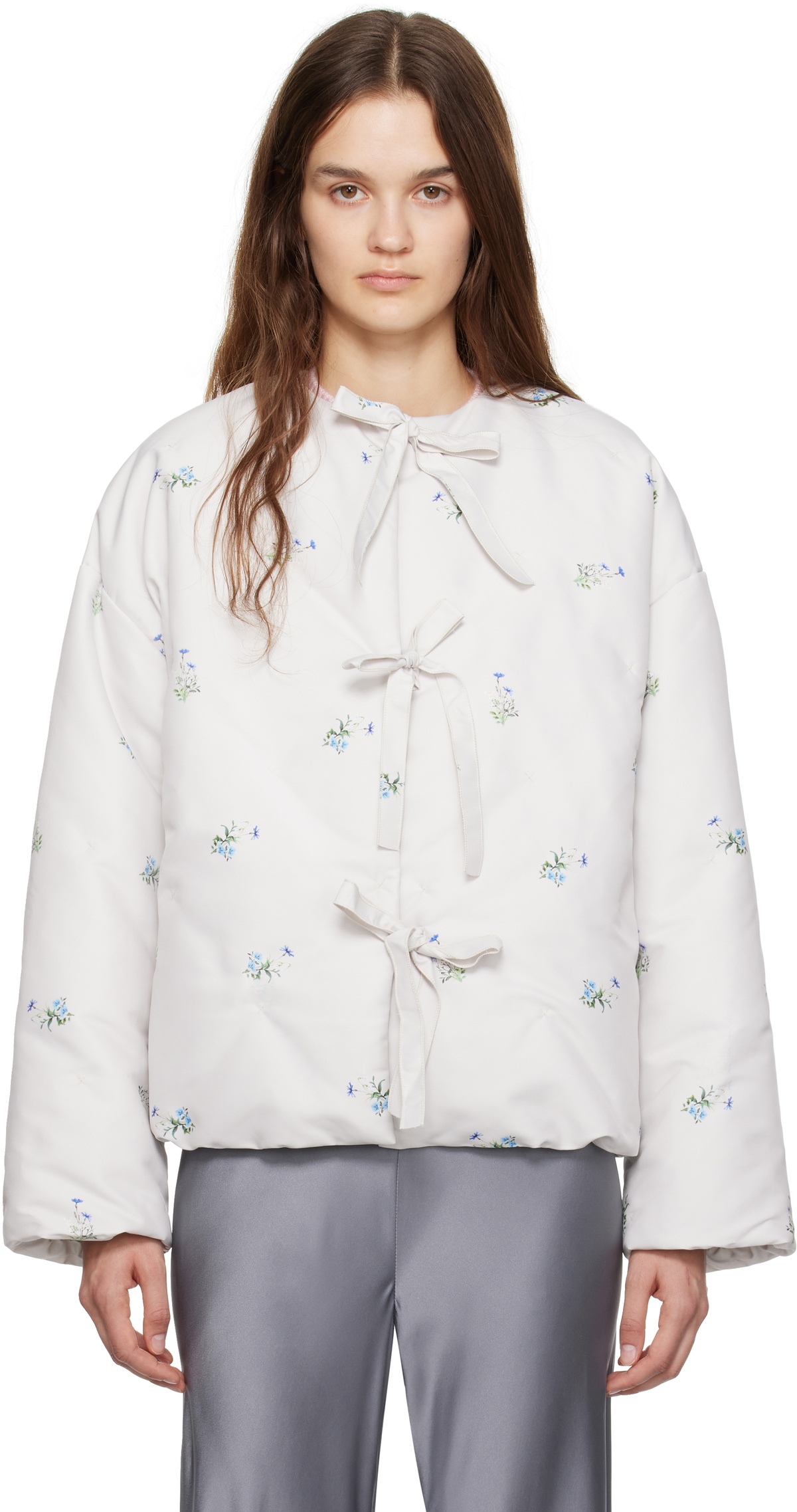Sleeper White Ukiyo Puffer Jacket